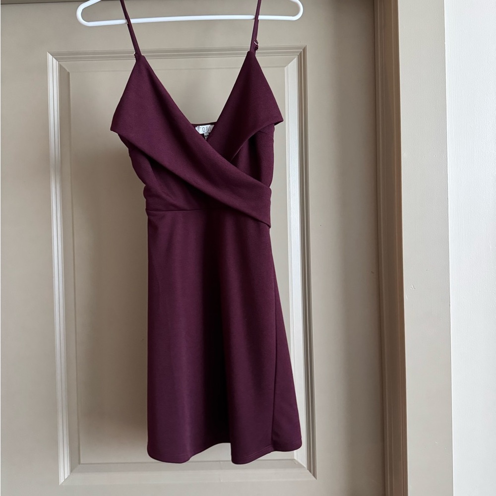 Burgundy Spaghetti Strap Dress